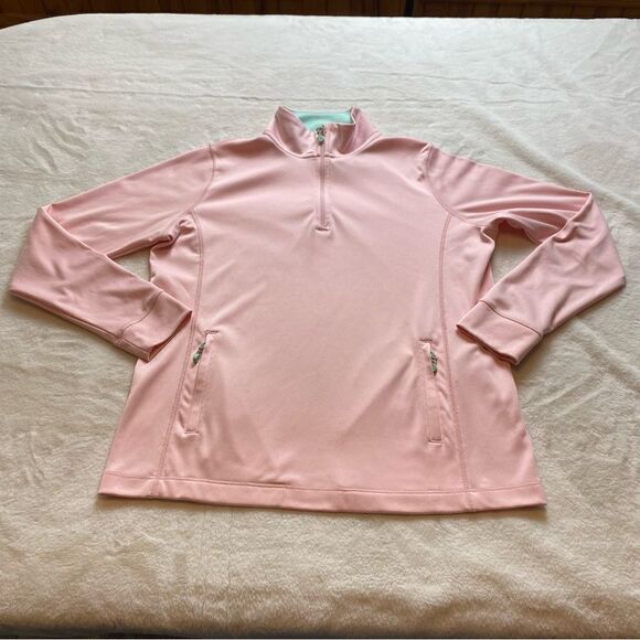 Vineyard Vines Pink 1/4 Zip Pullover Top Size Small - Picture 1 of 12